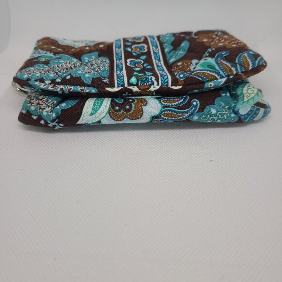 Vera Bradley Half-fold Wallet w/ Coin Closure Quilted Retired Pattern Java Blue - Picture 7 of 7